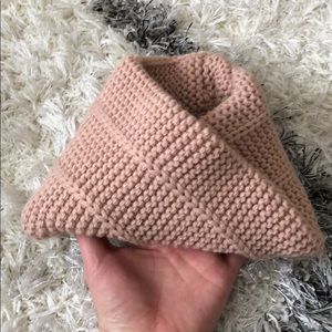Blush pink toddler knit scarf
